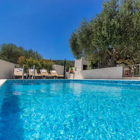 Dalmatian Child With Swimming Pool, Close To The Vinišće
